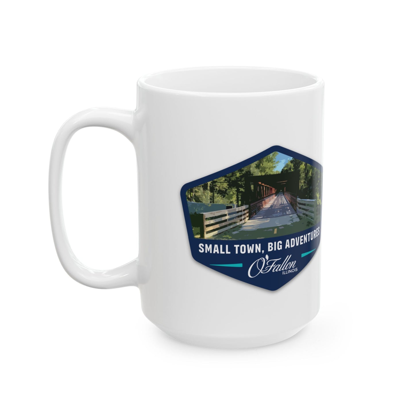 Small Town Big Adventures Bridge Ceramic Mug (11oz, 15oz)