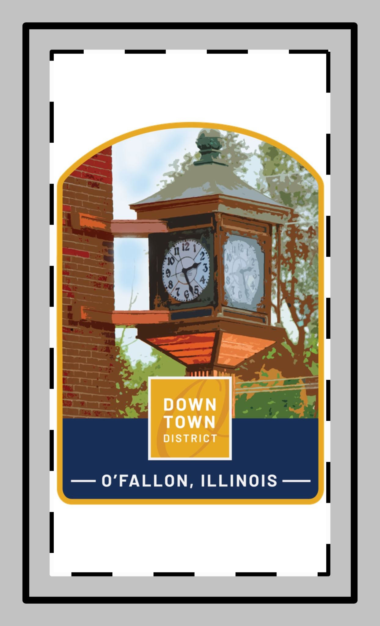 Downtown District Clock Magnet