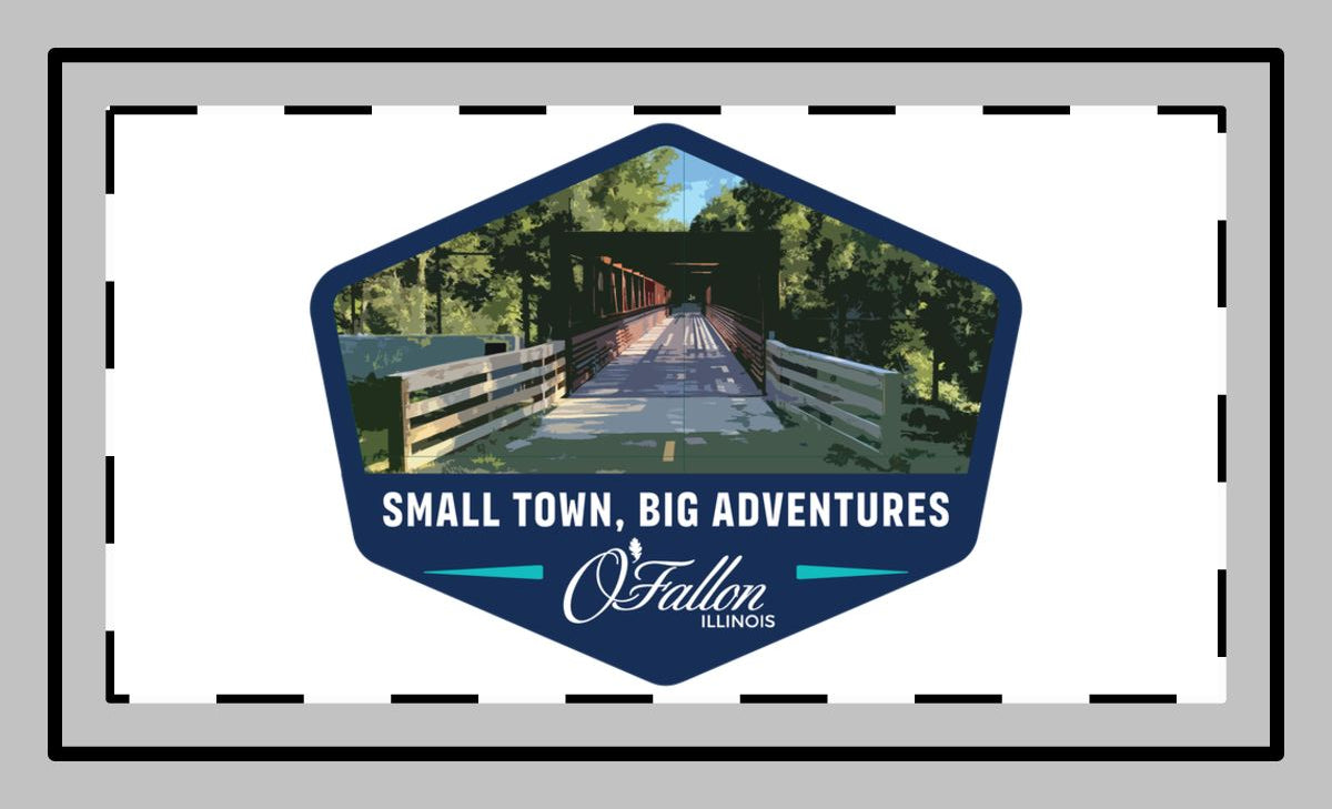 Small Town Big Adventures Bridge Magnet