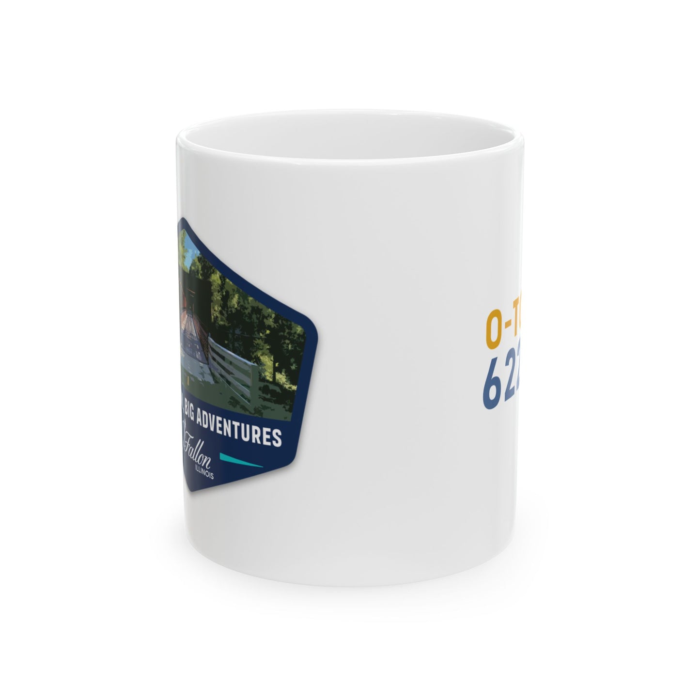 Small Town Big Adventures Bridge Ceramic Mug (11oz, 15oz)