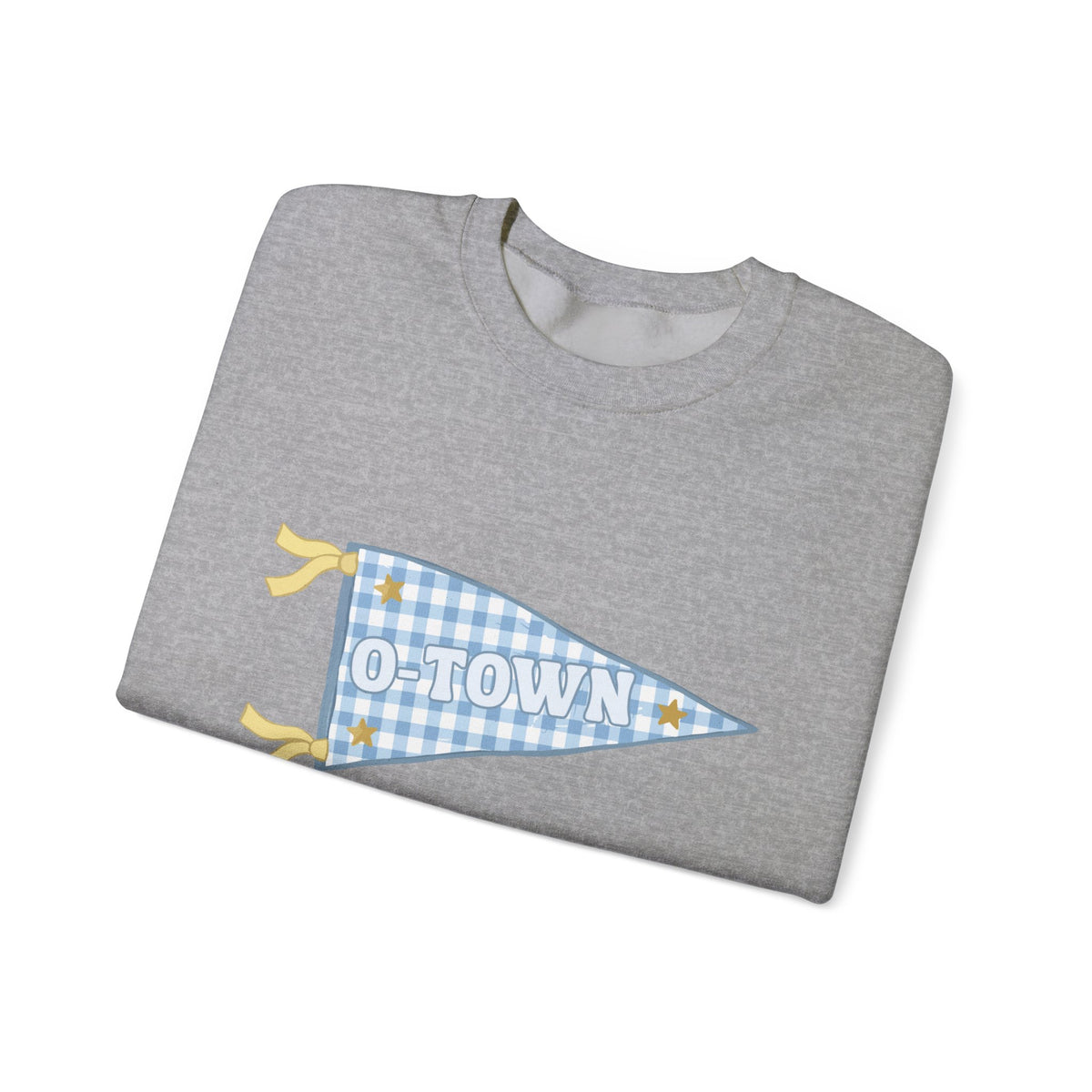 O-Town Gingham Plaid Pennant Crewneck