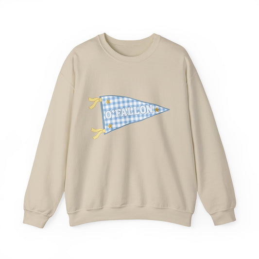 O'Fallon Gingham Plaid Pennant Crewneck