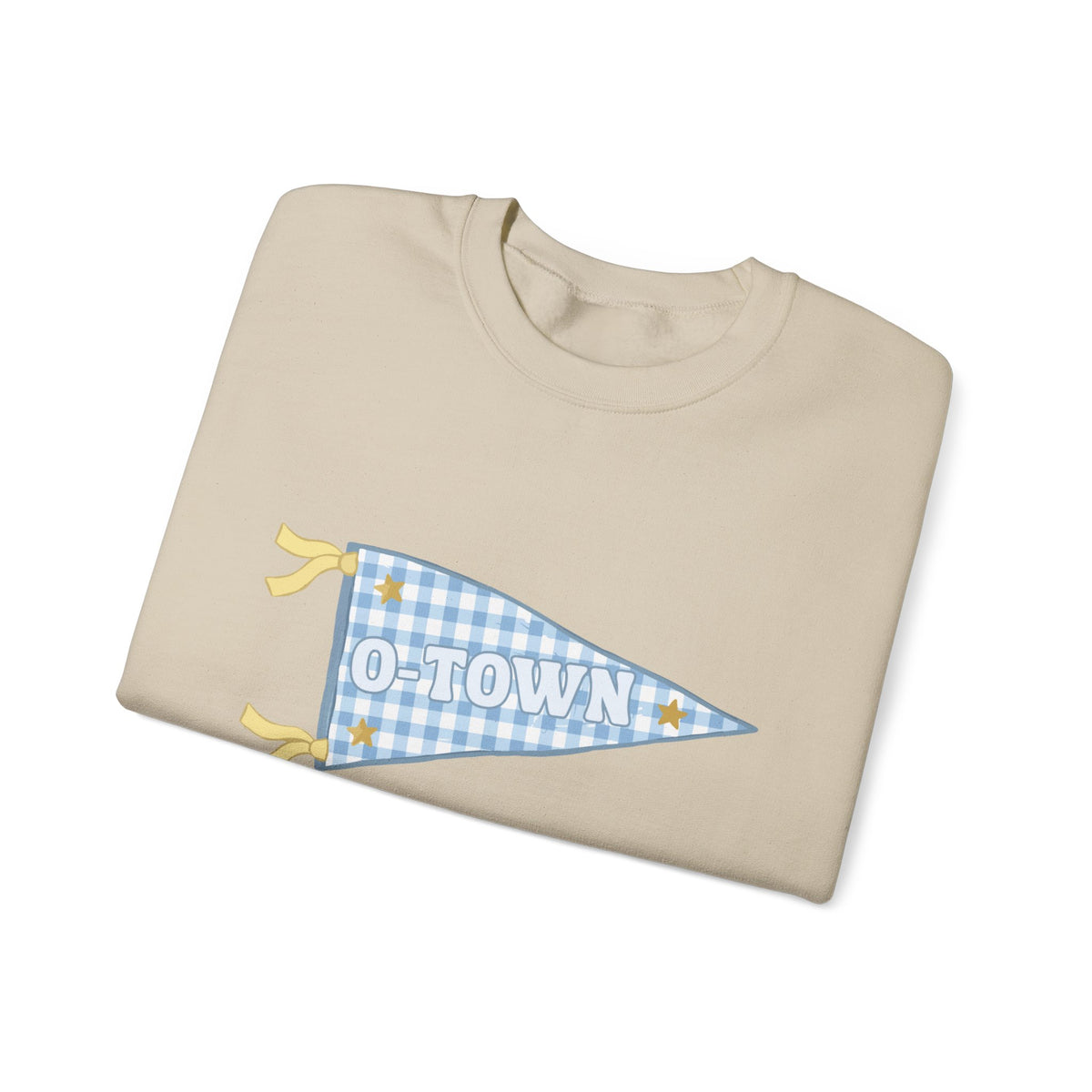 O-Town Gingham Plaid Pennant Crewneck