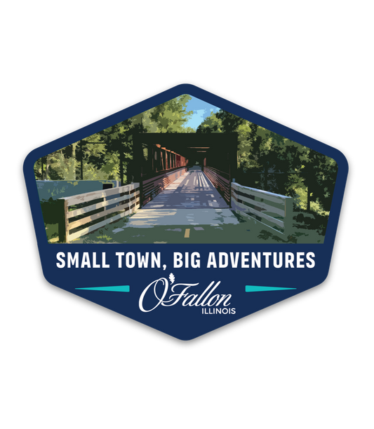 Small Town Big Adventures Bridge Magnet