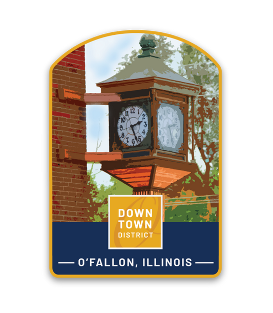 Downtown District Clock Magnet
