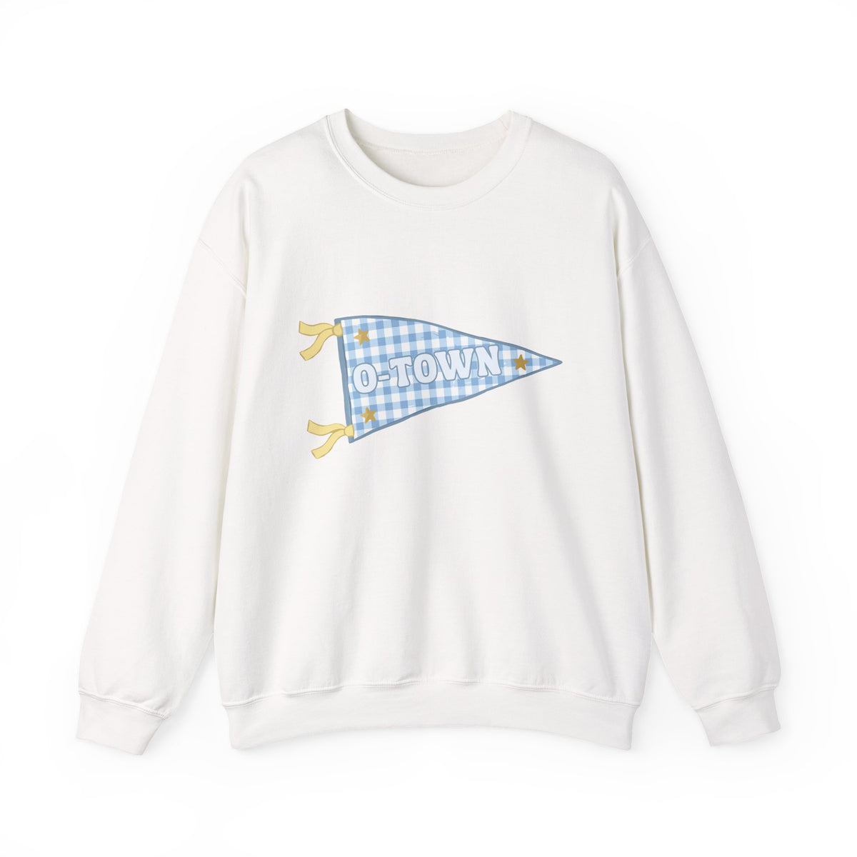 O-Town Gingham Plaid Pennant Crewneck