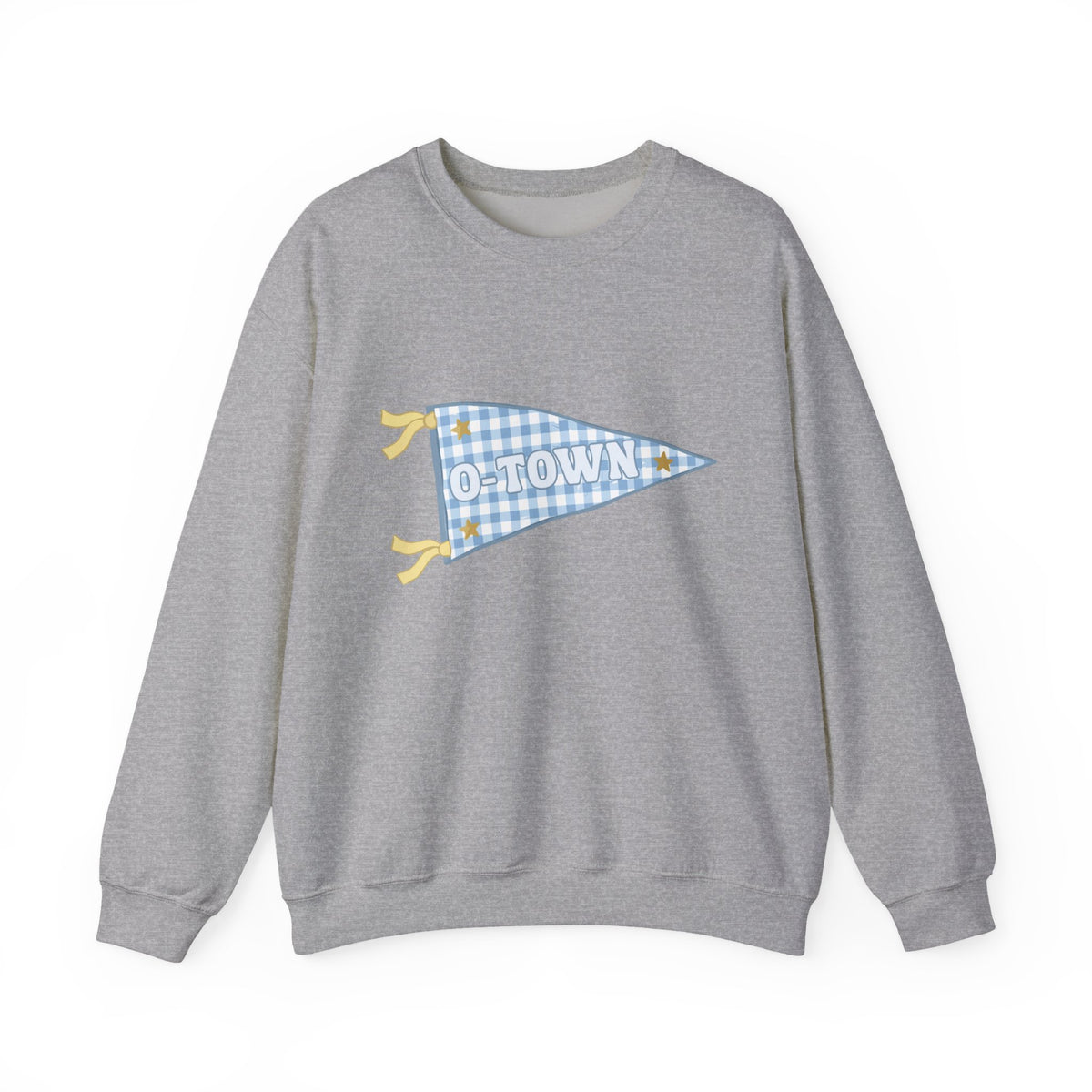 O-Town Gingham Plaid Pennant Crewneck