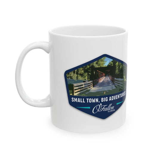 Small Town Big Adventures Bridge Ceramic Mug (11oz, 15oz)